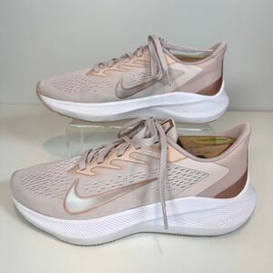 Nike Air Zoom Winflo 8 Women 9 Champagne Pink Rose Gold Running Shoes CJ0302-601
